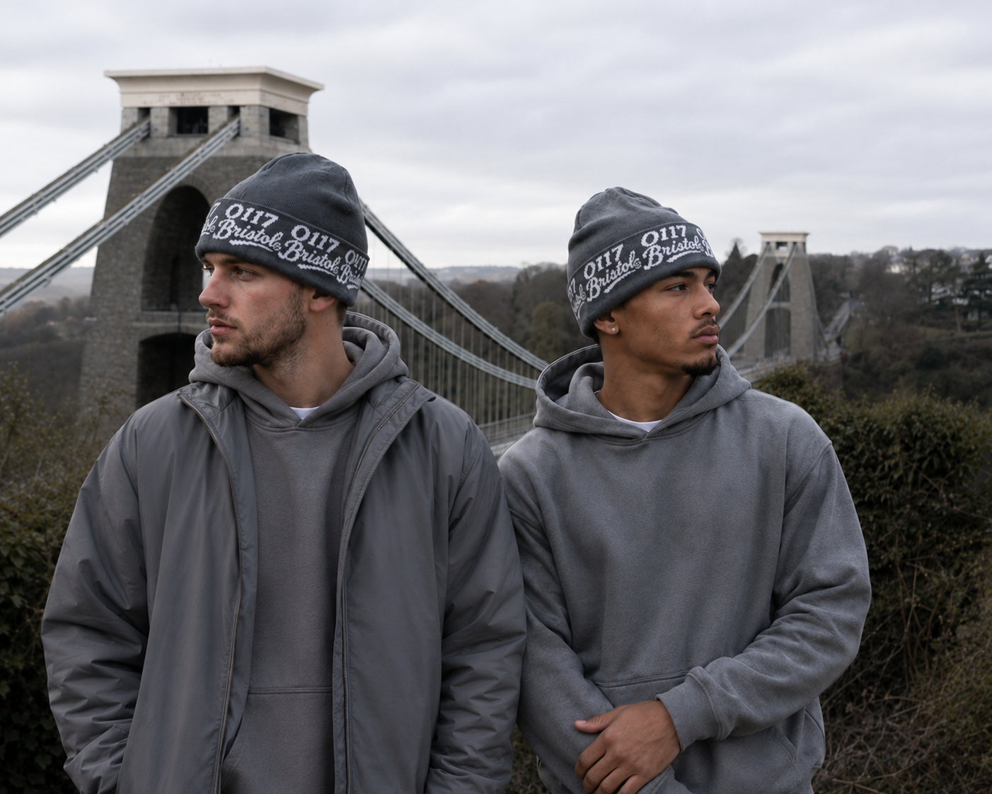0117 Bristol Jacquard Beanie – Grey