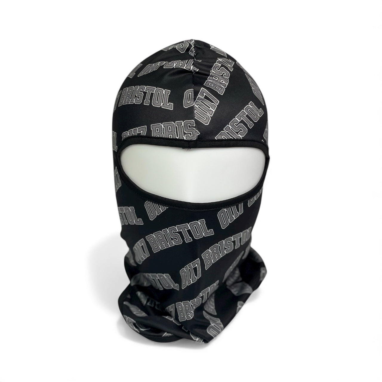 0117 Bristol Signature Print Balaclava – Black/Grey
